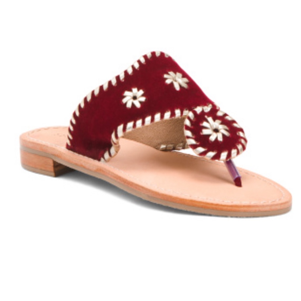 NWT Jack Rogers Girls Jacks Flat Sandal Velvet